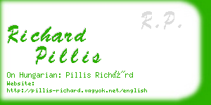 richard pillis business card